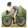 Person Mountain Biking: Light Skin Tone Emoji 🚵🏻 image - Huawei Harmony OS style
