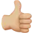 Thumbs Up: Medium-Light Skin Tone
