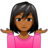 Woman Shrugging: Medium-Dark Skin Tone
