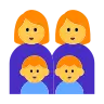 Family: Woman, Woman, Boy, Boy Emoji 👩‍👩‍👦‍👦 image - Tossface style