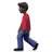 Man Walking: Dark Skin Tone