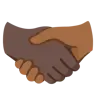 Handshake: Medium-Dark Skin Tone, Dark Skin Tone Emoji 🫱🏾‍🫲🏿 image - Google Noto Color style