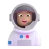 Astronaut: Medium-Light Skin Tone Emoji 🧑🏼‍🚀 image - Microsoft 3D Fluent style