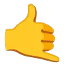 Emoji Sună-mă 🤙 image - Google Noto Color Animated style
