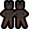 Men With Bunny Ears: Dark Skin Tone Emoji 👯🏿‍♂️ image - Microsoft Windows 10 Segoe UI Emoji style