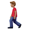 Man Walking: Medium Skin Tone Emoji 🚶🏽‍♂️ image - Apple style