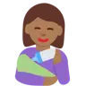 Woman Feeding Baby: Medium-Dark Skin Tone Emoji 👩🏾‍🍼 image - Twitter / X (Twemoji) style