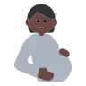 Pregnant Person: Dark Skin Tone Emoji 🫄🏿 image - Tossface style