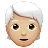 Person: Medium-Light Skin Tone, White Hair