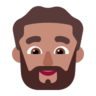 Man: Medium Skin Tone, Beard Emoji 🧔🏽‍♂️ image - Microsoft Classic 2D style