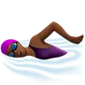 Woman Swimming: Medium-Dark Skin Tone Emoji 🏊🏾‍♀️ image - Apple style