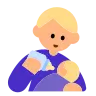Man Feeding Baby: Medium-Light Skin Tone Emoji 👨🏼‍🍼 image - Tossface style