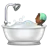 Person Taking Bath: Medium-Dark Skin Tone