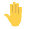 Podniesiony tył ręki Emoji 🤚 image - Skype style