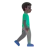 Man Walking Facing Right: Dark Skin Tone