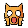 疲れた猫の顔 Emoji 🙀 image - OpenMoji style