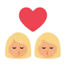 Kiss: Woman, Woman, Medium-Light Skin Tone Emoji 👩🏼‍❤️‍💋‍👩🏼 image - Tossface style