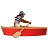 Woman Rowing Boat: Medium-Dark Skin Tone