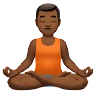 Man In Lotus Position: Medium-Dark Skin Tone Emoji 🧘🏾‍♂️ image - Apple style