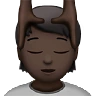 Person Getting Massage: Dark Skin Tone Emoji 💆🏿 image - Apple style