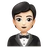 Person In Tuxedo: Light Skin Tone