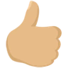 Thumbs Up: Medium-Light Skin Tone Emoji 👍🏼 image - Facebook Messenger (2016) style