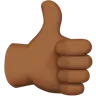 Thumbs Up: Medium-Dark Skin Tone Emoji 👍🏾 image - Apple style