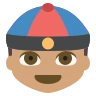 Person With Skullcap: Medium Skin Tone Emoji 👲🏽 image - EmojiTwo style