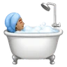 Person Taking Bath: Medium Skin Tone Emoji 🛀🏽 image - Huawei Harmony OS style