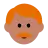Man: Medium Skin Tone, Red Hair
