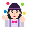 Woman Juggling: Light Skin Tone Emoji 🤹🏻‍♀️ image - Microsoft Classic 2D style