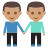 Men Holding Hands: Medium Skin Tone