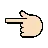 Backhand Index Pointing Left: Light Skin Tone