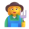 Woman Farmer Emoji 👩‍🌾 image - Microsoft 3D Fluent style