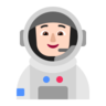 Astronaut: Light Skin Tone Emoji 🧑🏻‍🚀 image - Microsoft Classic 2D style