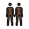 People Holding Hands: Dark Skin Tone Emoji 🧑🏿‍🤝‍🧑🏿 image - OpenMoji style