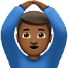 Man Gesturing Ok: Medium-Dark Skin Tone Emoji 🙆🏾‍♂️ image - Apple style