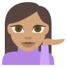 Person Tipping Hand: Medium Skin Tone Emoji 💁🏽 image - EmojiTwo style