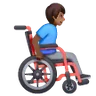 Man In Manual Wheelchair Facing Right: Medium-Dark Skin Tone Emoji 👨🏾‍🦽‍➡️ image - Samsung style