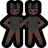 Men With Bunny Ears: Dark Skin Tone