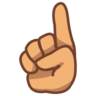 Index Pointing Up: Medium Skin Tone Emoji ☝🏽 image - Emojidex style