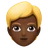 Person: Medium-Dark Skin Tone, Blond Hair