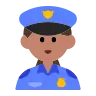 Woman Police Officer: Medium Skin Tone Emoji 👮🏽‍♀️ image - Tossface style