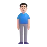 Man Standing: Light Skin Tone Emoji 🧍🏻‍♂️ image - Microsoft 3D Fluent style