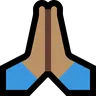 Folded Hands: Medium Skin Tone Emoji 🙏🏽 image - Microsoft Windows 10 Segoe UI Emoji style