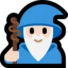 Mage: Light Skin Tone Emoji 🧙🏻 image - Microsoft Windows 10 Segoe UI Emoji style