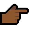 Backhand Index Pointing Right: Medium-Dark Skin Tone Emoji 👉🏾 image - Microsoft Windows 10 Segoe UI Emoji style