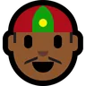 Person With Skullcap: Medium-Dark Skin Tone Emoji 👲🏾 image - Microsoft Windows 10 Segoe UI Emoji style