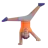 Person Cartwheeling: Medium Skin Tone