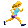 Woman Running Facing Right Emoji 🏃‍♀️‍➡️ image - Apple style